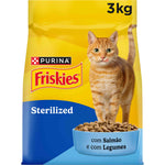 Purina Friskies Ração para Gato Adulto Esterilizado com Salmão 3 kg