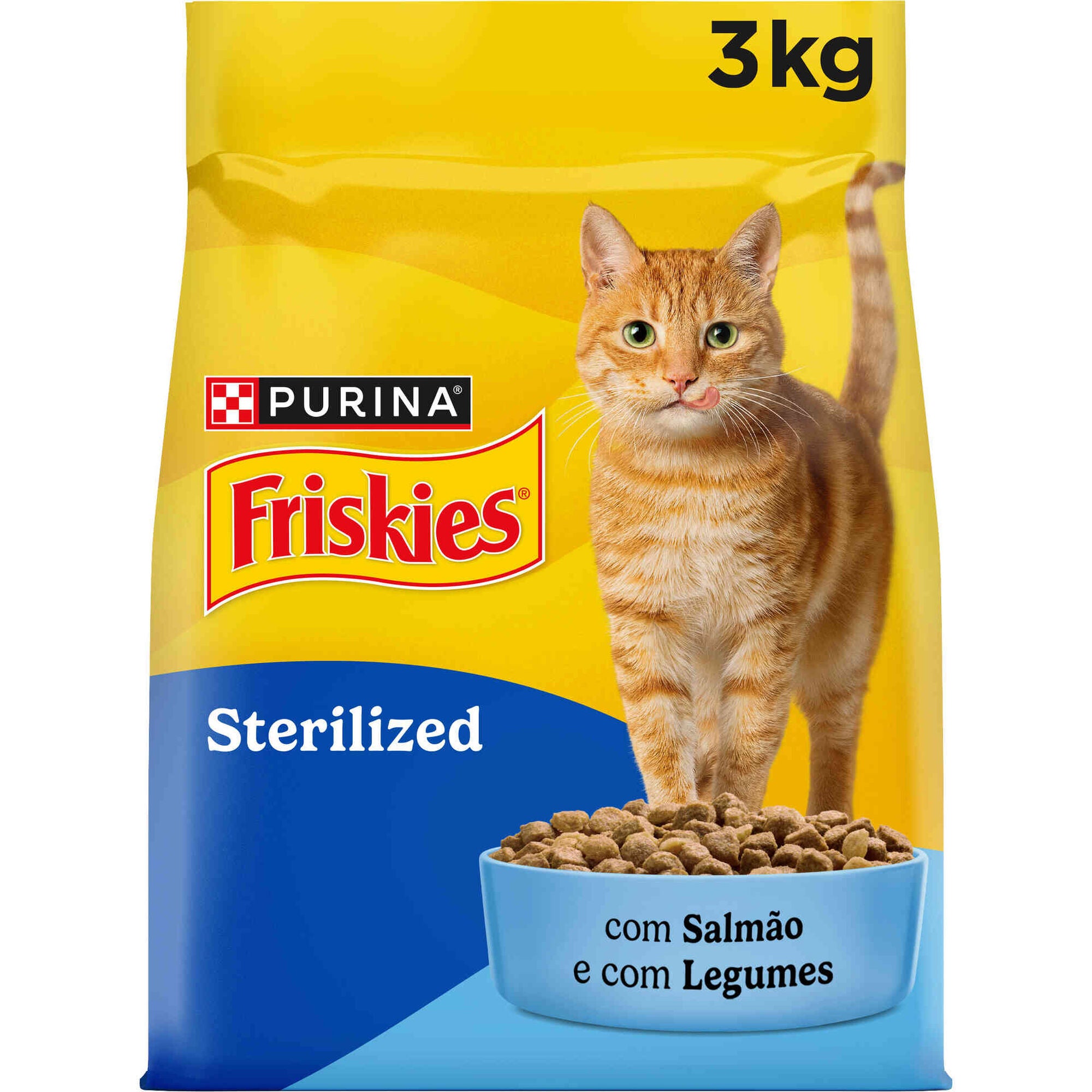 Purina Friskies Ração para Gato Adulto Esterilizado com Salmão 3 kg