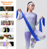 HKH Juego de 4 Bandas Elásticas para Fitness de 1,8M para Entrenar Fuerza, Yoga, Pilates