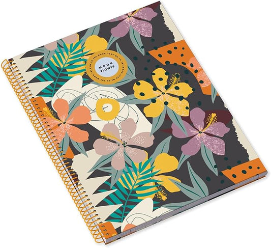 Ambar Caderno Espiral Capa Dura A4 80f 100g Teen Moonflower Quadriculado