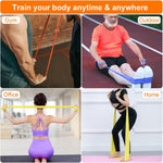 HKH Juego de 4 Bandas Elásticas para Fitness de 1,8M para Entrenar Fuerza, Yoga, Pilates
