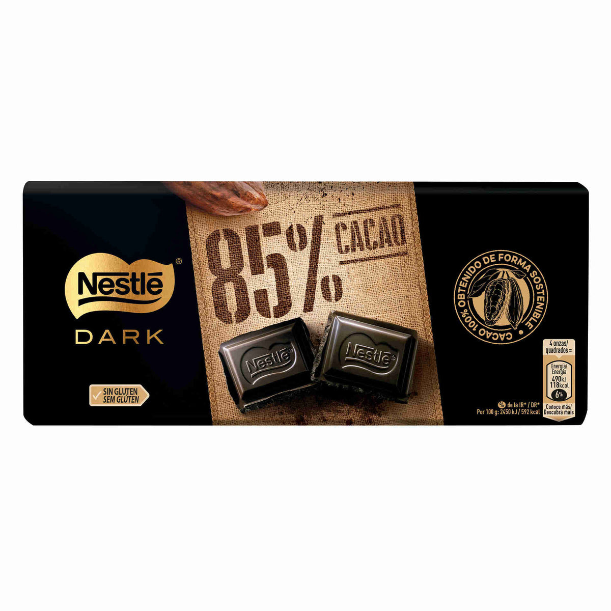 Nestlé Dark 85% Cacau Sem Glúten 120 g