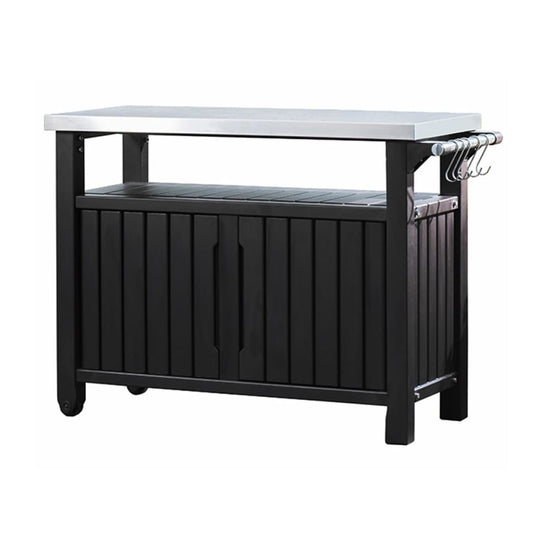 Keter Mesa de Jardim Multifuncional para Bbq Unity Xl Aspeto Madeira - Preto