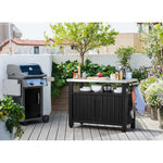 Keter Mesa de Jardim Multifuncional para Bbq Unity Xl Aspeto Madeira - Preto
