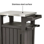 Keter Mesa de Jardim Multifuncional para Bbq Unity Xl Aspeto Madeira - Preto