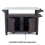 Keter Mesa de Jardim Multifuncional para Bbq Unity Xl Aspeto Madeira - Preto