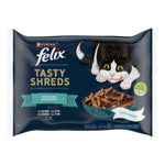 Comida Húmida para Gato Felix Tasty Shreds Seleção de Peixe 320 g 4x80 g