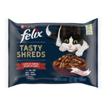 Comida Húmida para Gato Felix Tasty Shreds Seleção do Campo 320 g 4x80 g