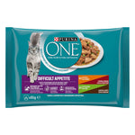 Purina ONE Apetite Difícil para Gatos Adultos 4x85 g