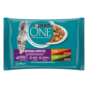 Purina ONE Apetite Difícil para Gatos Adultos 4x85 g