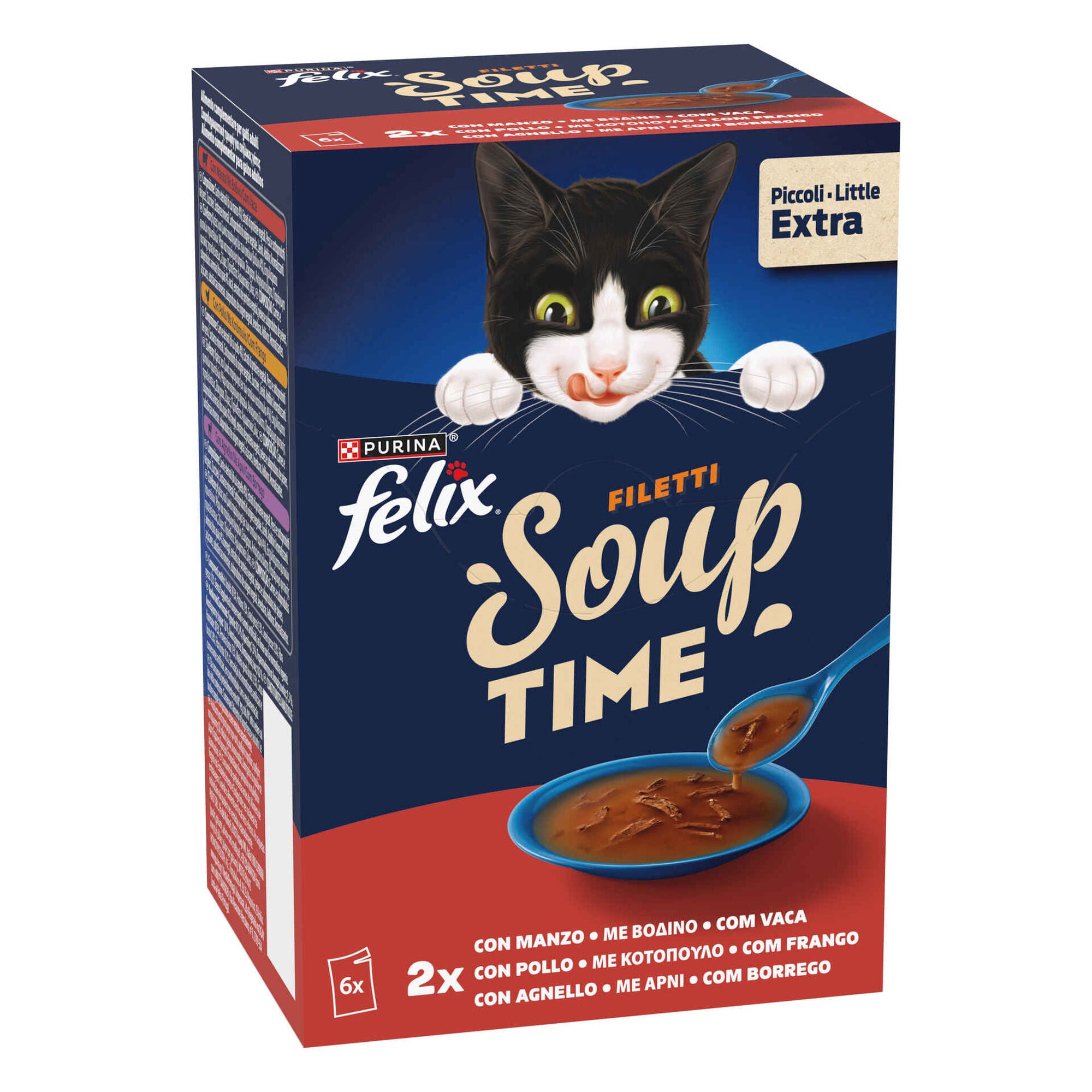 Purina Felix Soup Filetti Seleção do Campo para Gato, 6x48g