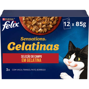 Purina Felix Sensations Gelatinas Gato, Saborosa Seleção 12x85g