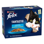Purina Felix Fantastic Seleção Peixes em Gelatina 12x85g