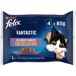 Purina Felix Fantastic Seleção de Favoritos em Gelatina 4x85g