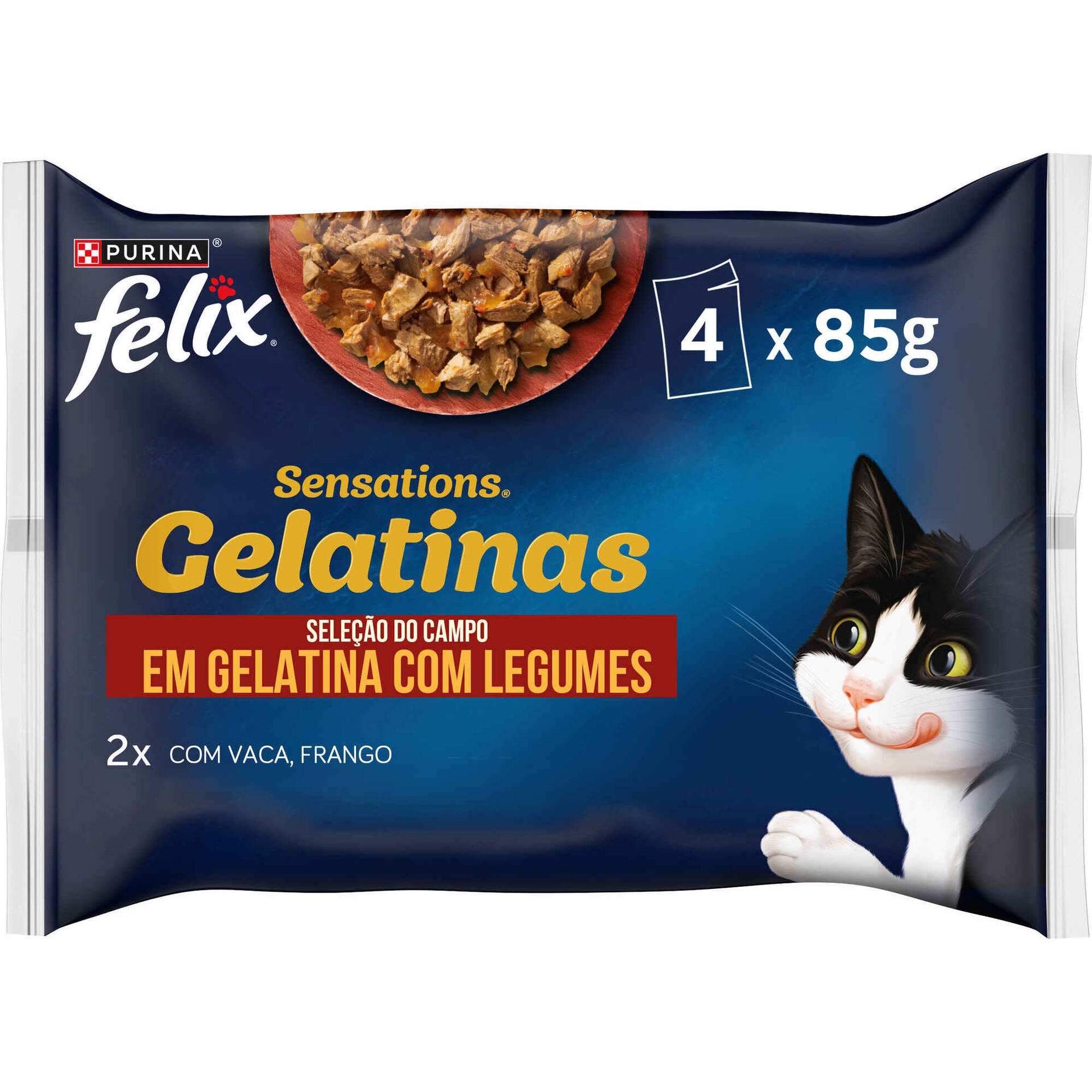 Comida Húmida para Gato Purina Felix Sensations Carnes 4x85 g