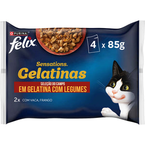 Comida Húmida para Gato Purina Felix Sensations Carnes 4x85 g