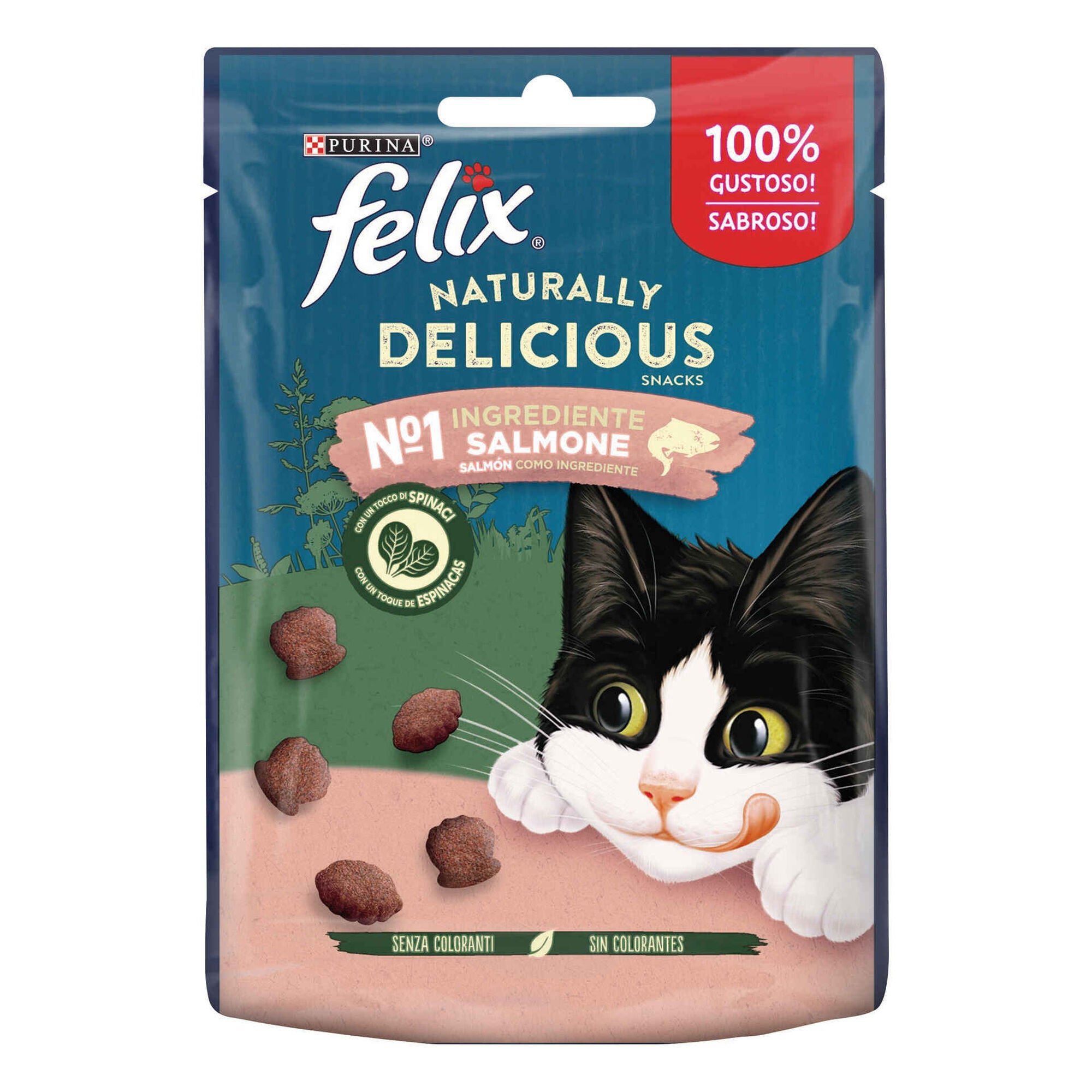 Snacks Purina Felix Naturally Delicious Salmão para Gato 50 g
