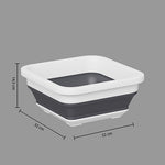 HKH Cubeta Retráctil Cuadrada Blanco/Gris 8 L