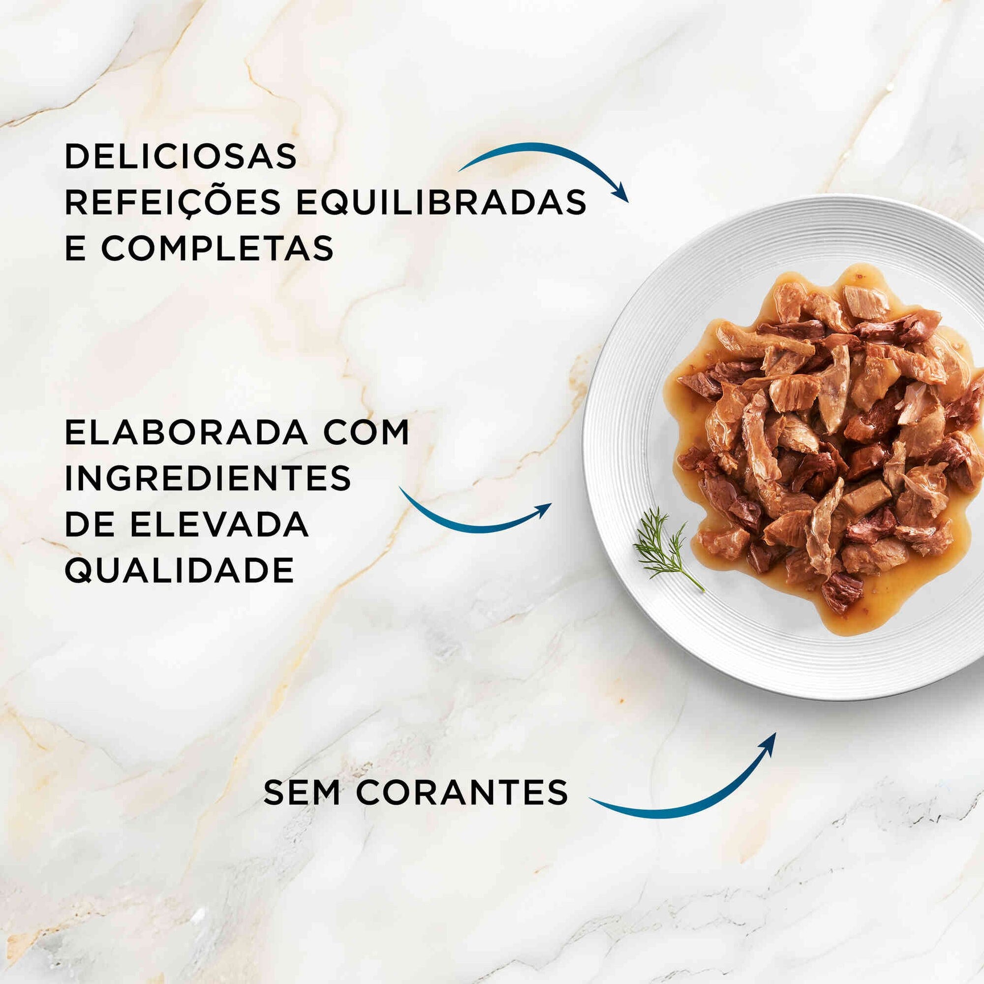 Comida Húmida para Gato Adulto Purina Gourmet Perle Saquetas 4x85 g