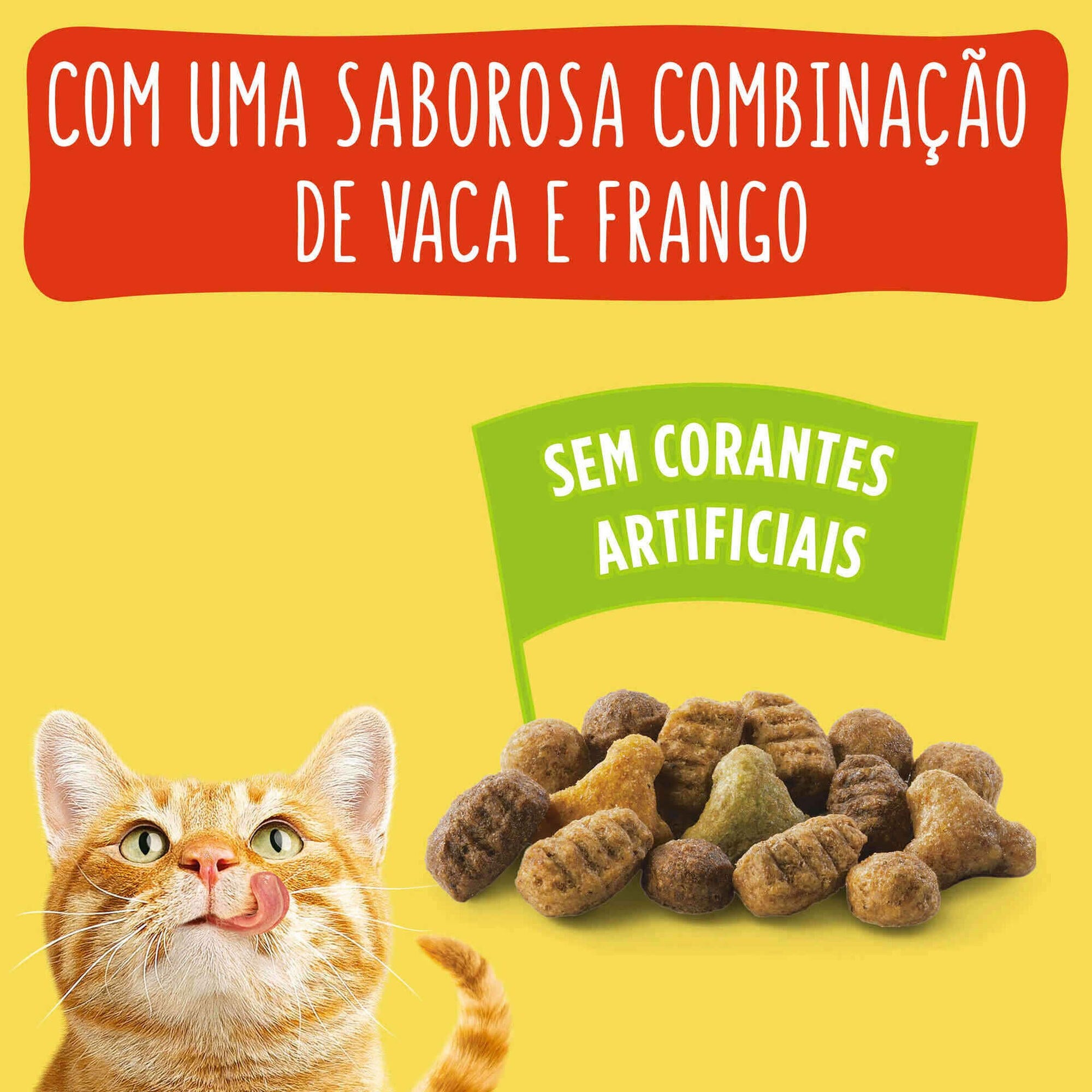 Purina Friskies Ração Seca para Gato Adulto Vaca, Frango e Legumes 4 kg