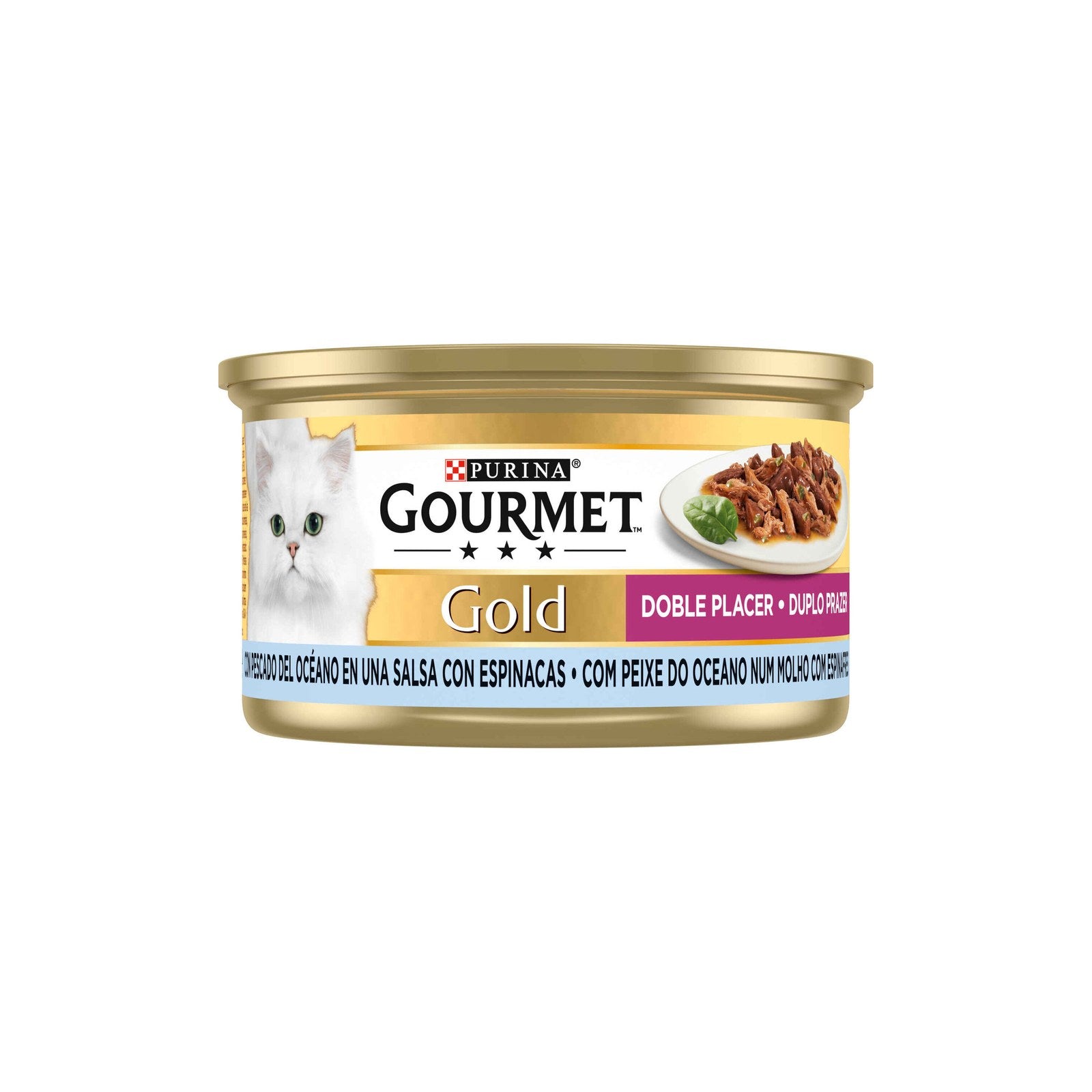 Comida Húmida Purina Gourmet Gold Duplo Prazer Peixe e Espinafres 85 g