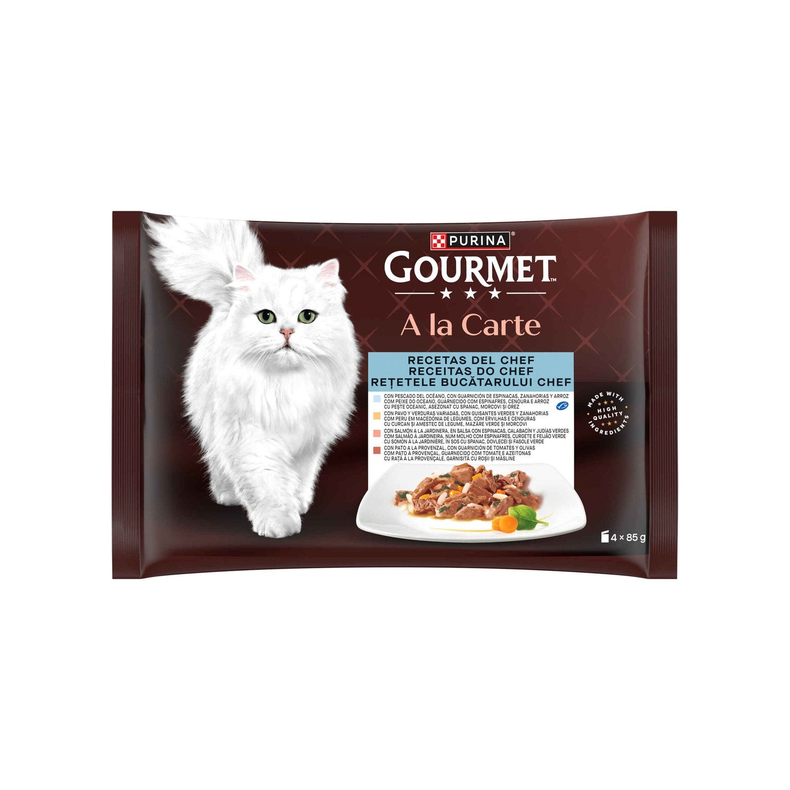 Purina Gourmet A La Carte Comida Húmida para Gato Adulto Saquetas 4x85 g
