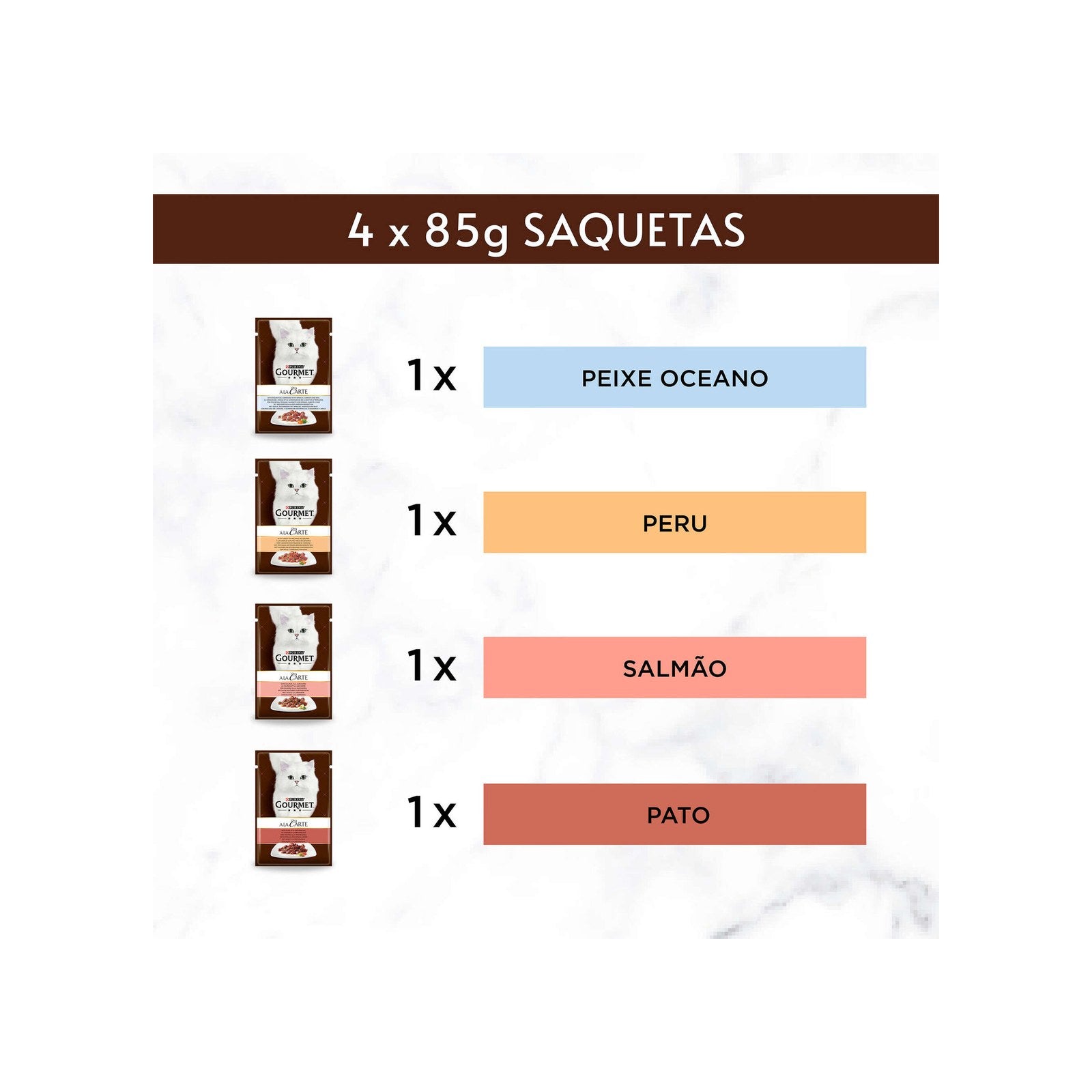 Purina Gourmet A La Carte Comida Húmida para Gato Adulto Saquetas 4x85 g
