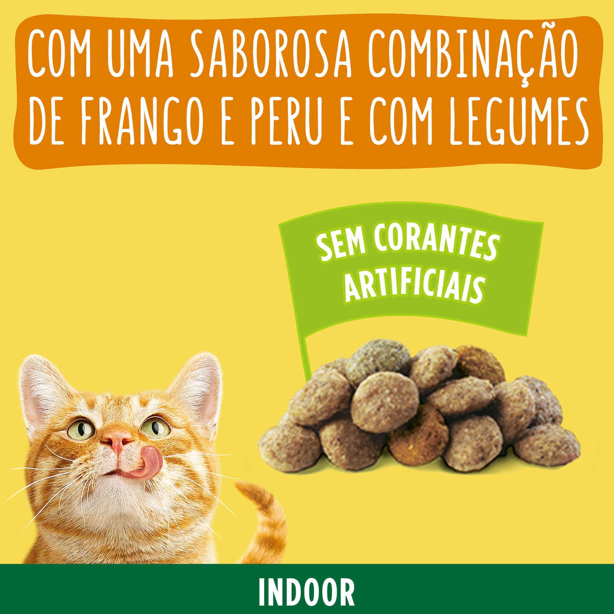 Purina Friskies Ração Gato Adulto de Interior Frango e Peru, 3 kg