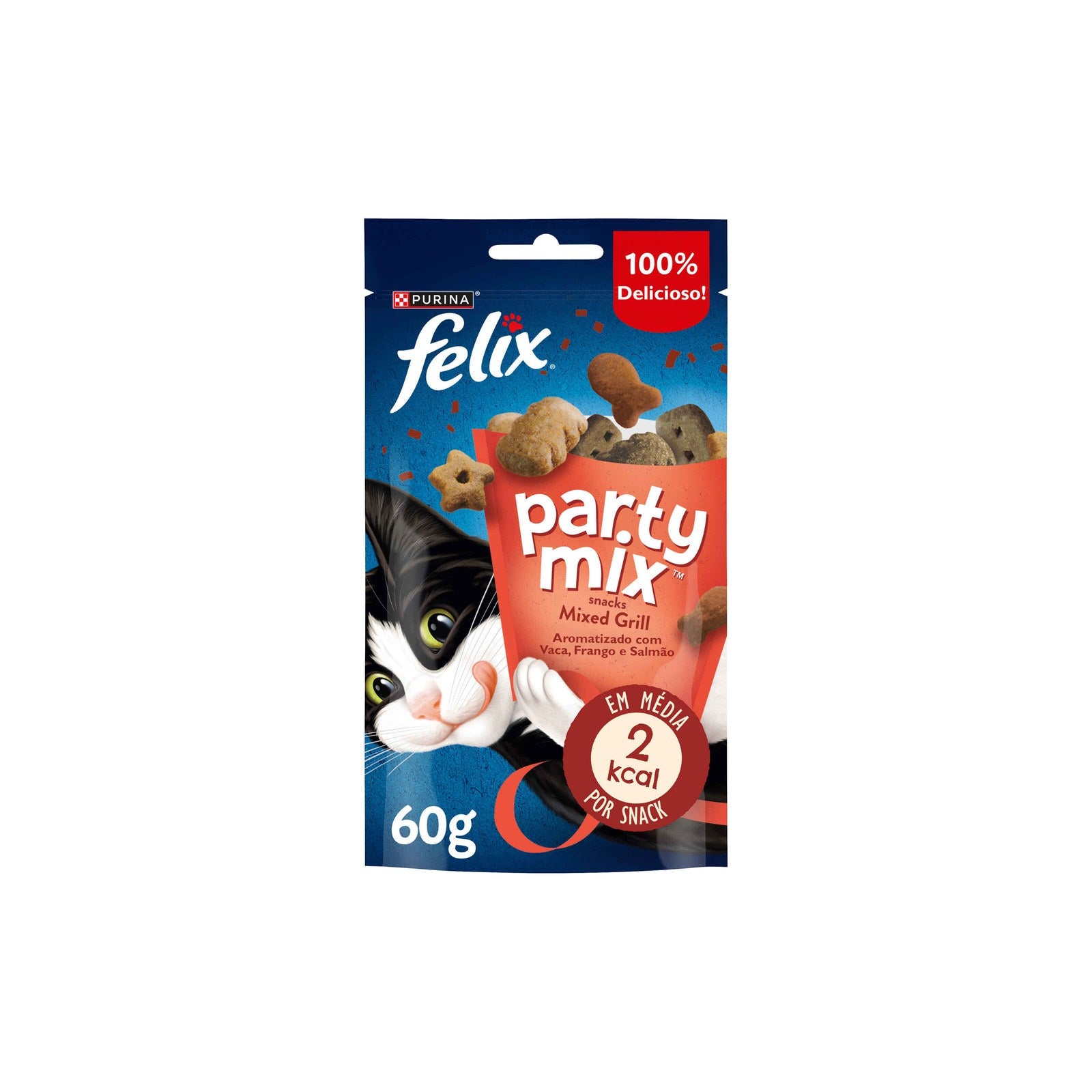 Purina Felix Party Mix Mixed Grill Snack para Gato Adulto 60 g