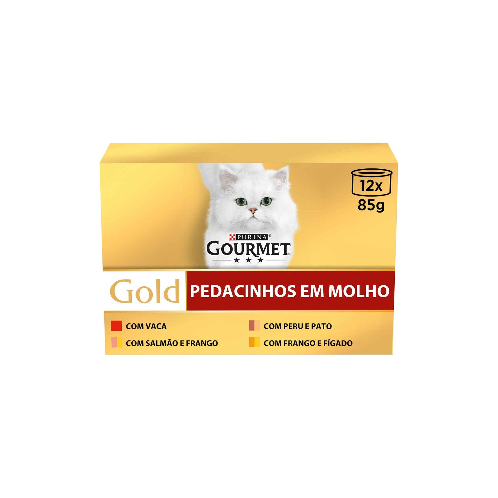 Purina Gourmet Gold Pedacinhos em Molho Seleção Sabores 12x85 g