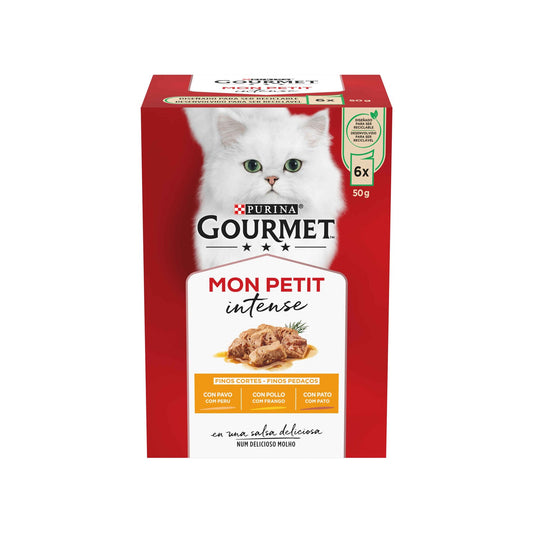 Purina Gourmet Mon Petit Comida Húmida Gato Adulto Aves 6x50 g