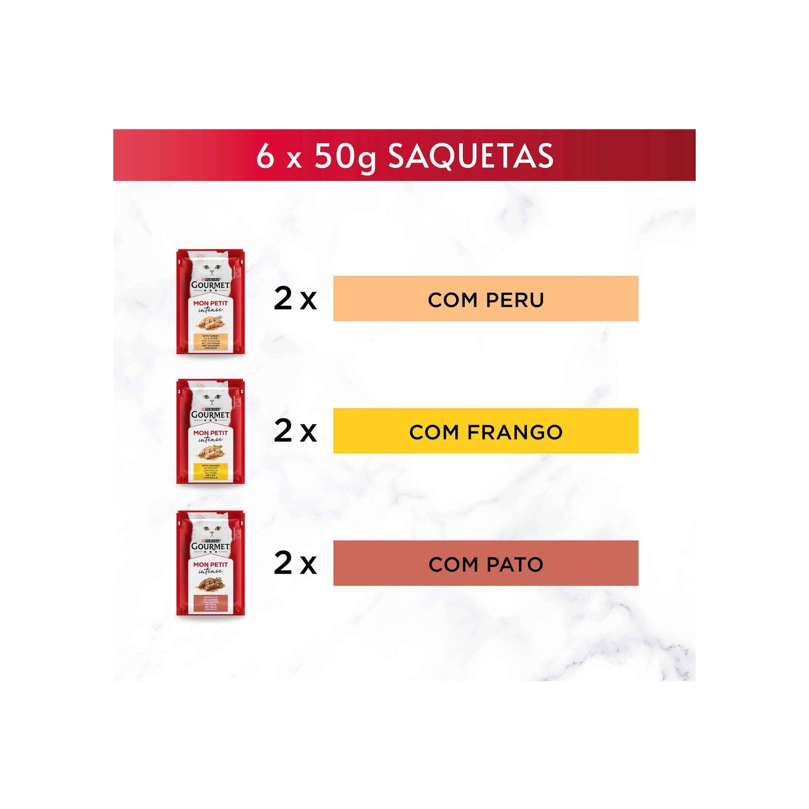 Purina Gourmet Mon Petit Comida Húmida Gato Adulto Aves 6x50 g