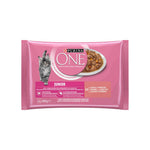 Purina One Comida Húmida para Gato Júnior Salmão Saquetas 4x85 g