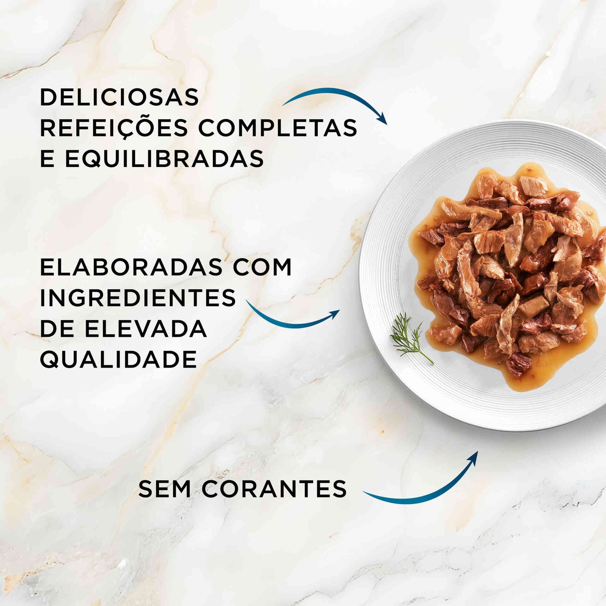 Purina Gourmet Perle Duetos para Gato Adulto, Finos Pedaços em Molho 8x85 g