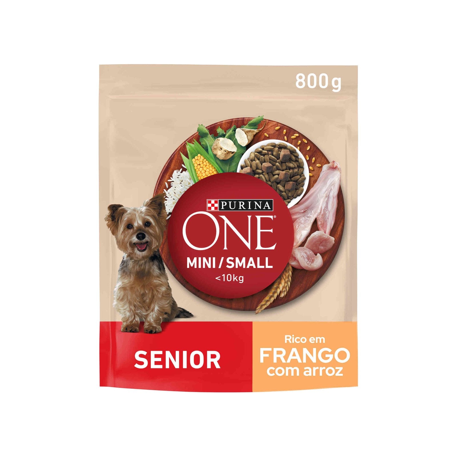 Ração Purina One Mini/Small Sénior Frango 800 g