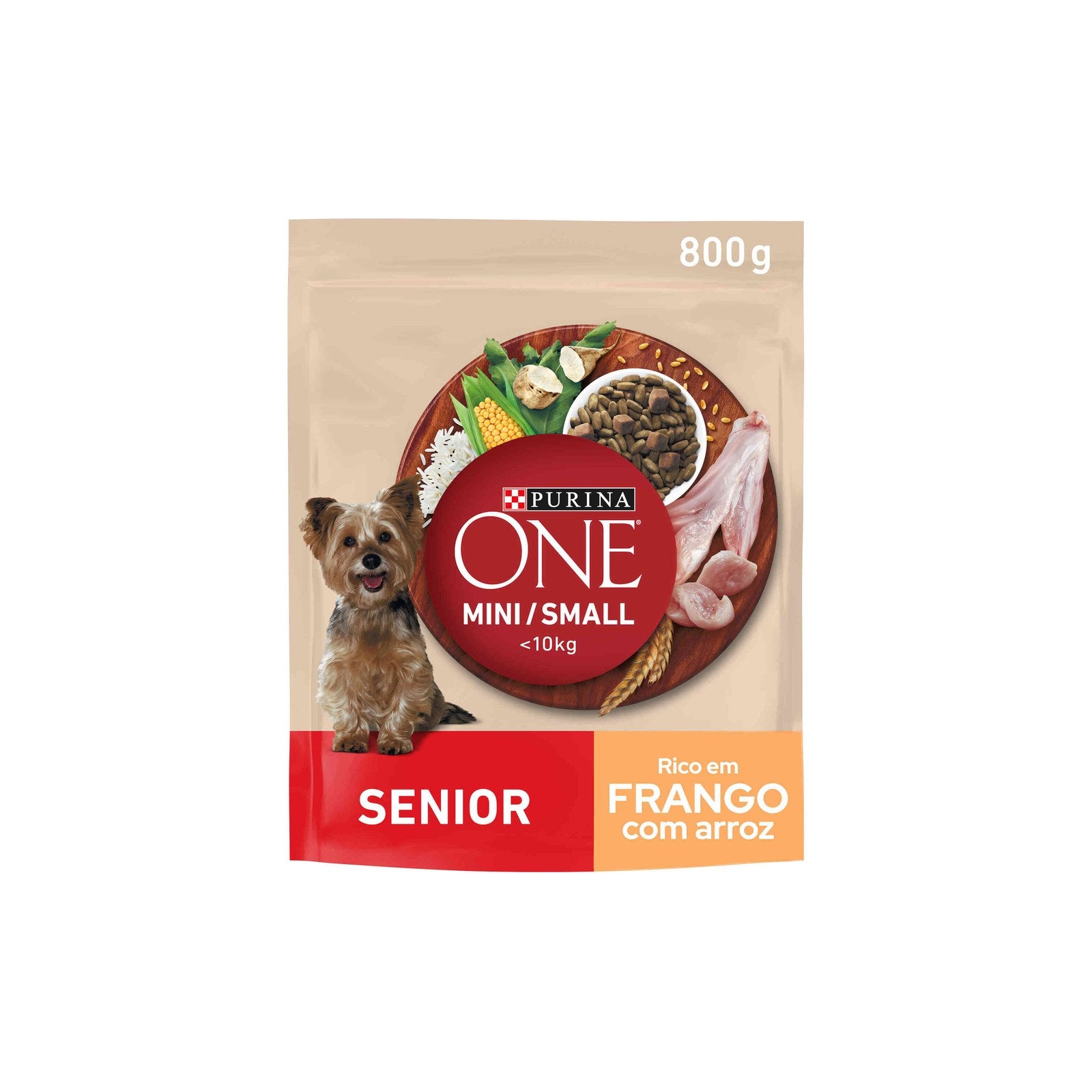 Ração Purina One Mini/Small Sénior Frango 800 g