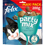 Snack para Gato Purina Felix Party Mix Ocean Salmão, Bacalhau e Truta 200 g