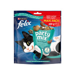 Snack para Gato Purina Felix Party Mix Ocean Salmão, Bacalhau e Truta 200 g