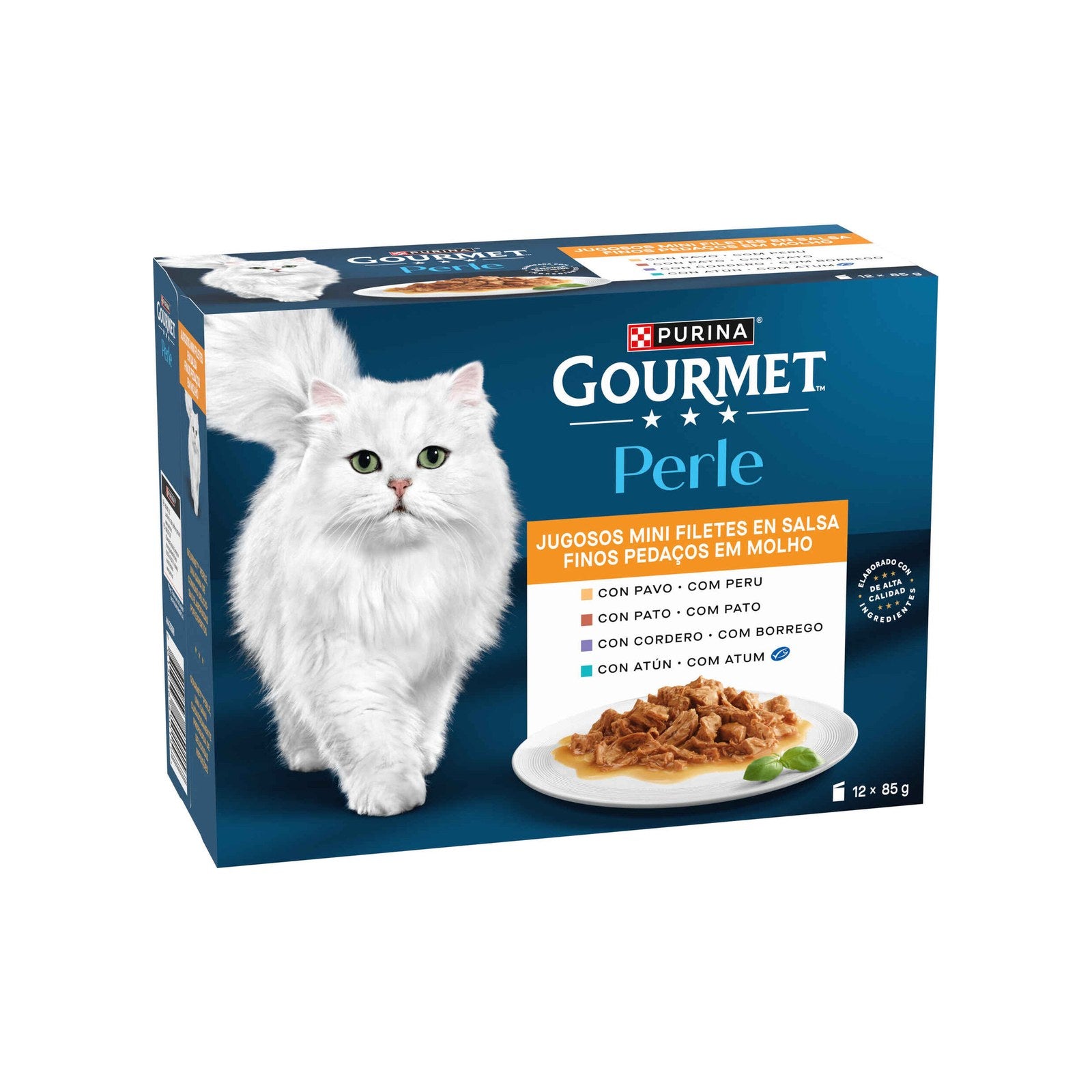 Purina Gourmet Perle Comida Húmida Gato Adulto, Saquetas 12x85 g