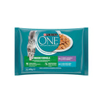 Purina One Gato Adulto Indoor Atum e Vitela, 4x85 g