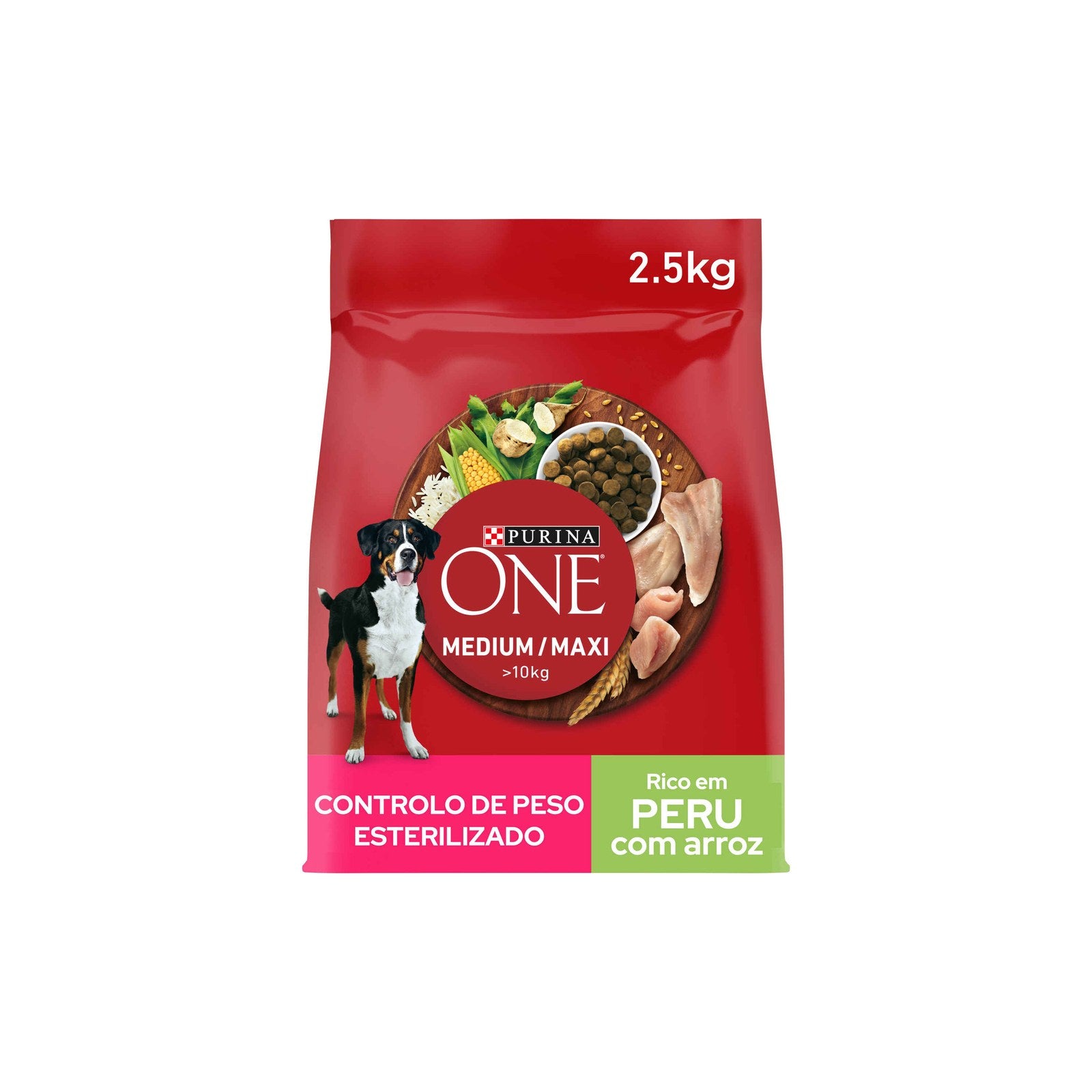 Purina One Ração Cão Adulto Esterilizado Médio/Maxi Peru e Arroz 2,5 kg