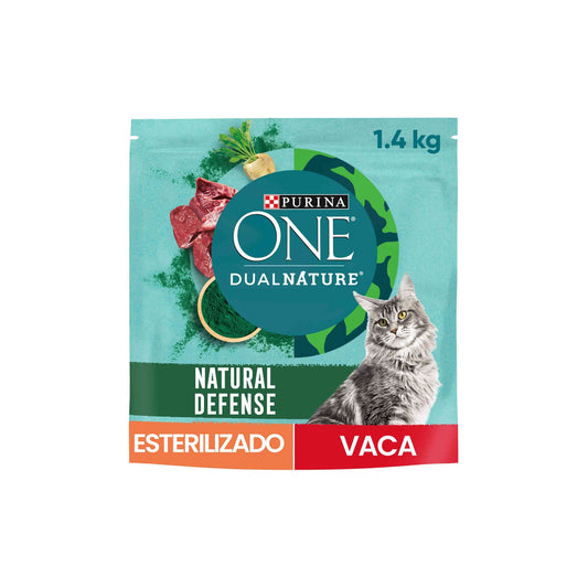 Purina One DualNature Ração Gato Adulto Esterilizado Vaca 1,4 kg