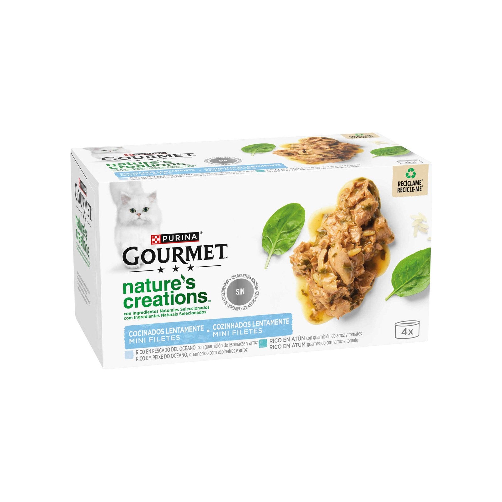 Purina Gourmet Nature's Creations Atum para Gato Adulto 4x85 g