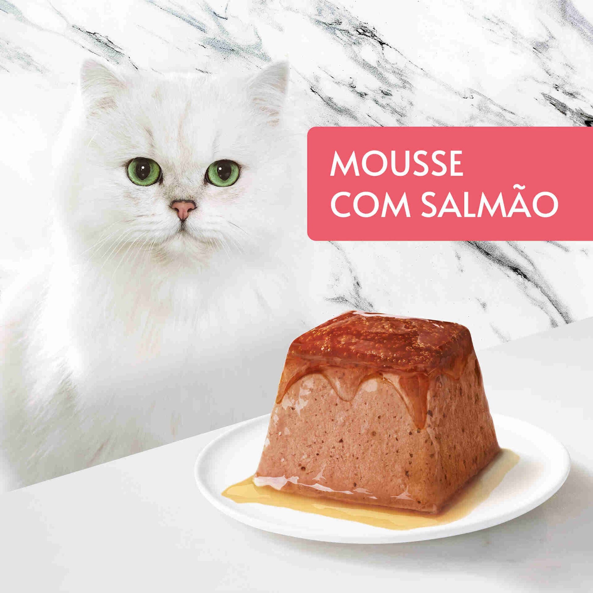 Purina Gourmet Revelations Mousse Salmão para Gato Adulto, 4 porções 4x57 g
