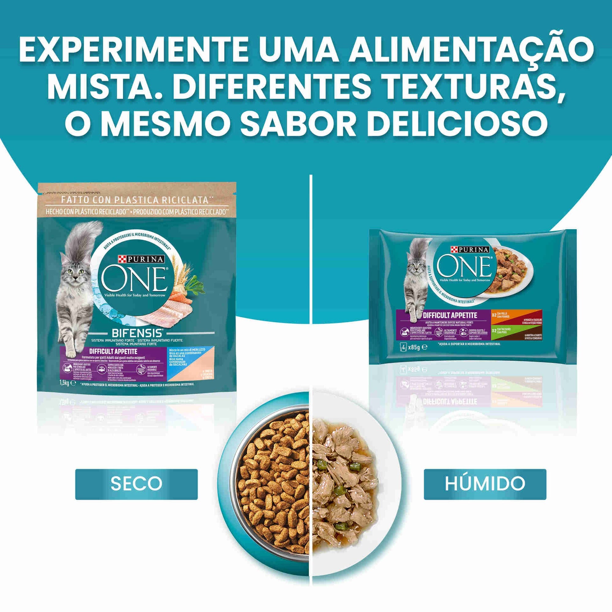 Purina ONE Apetite Difícil para Gatos Adultos 4x85 g