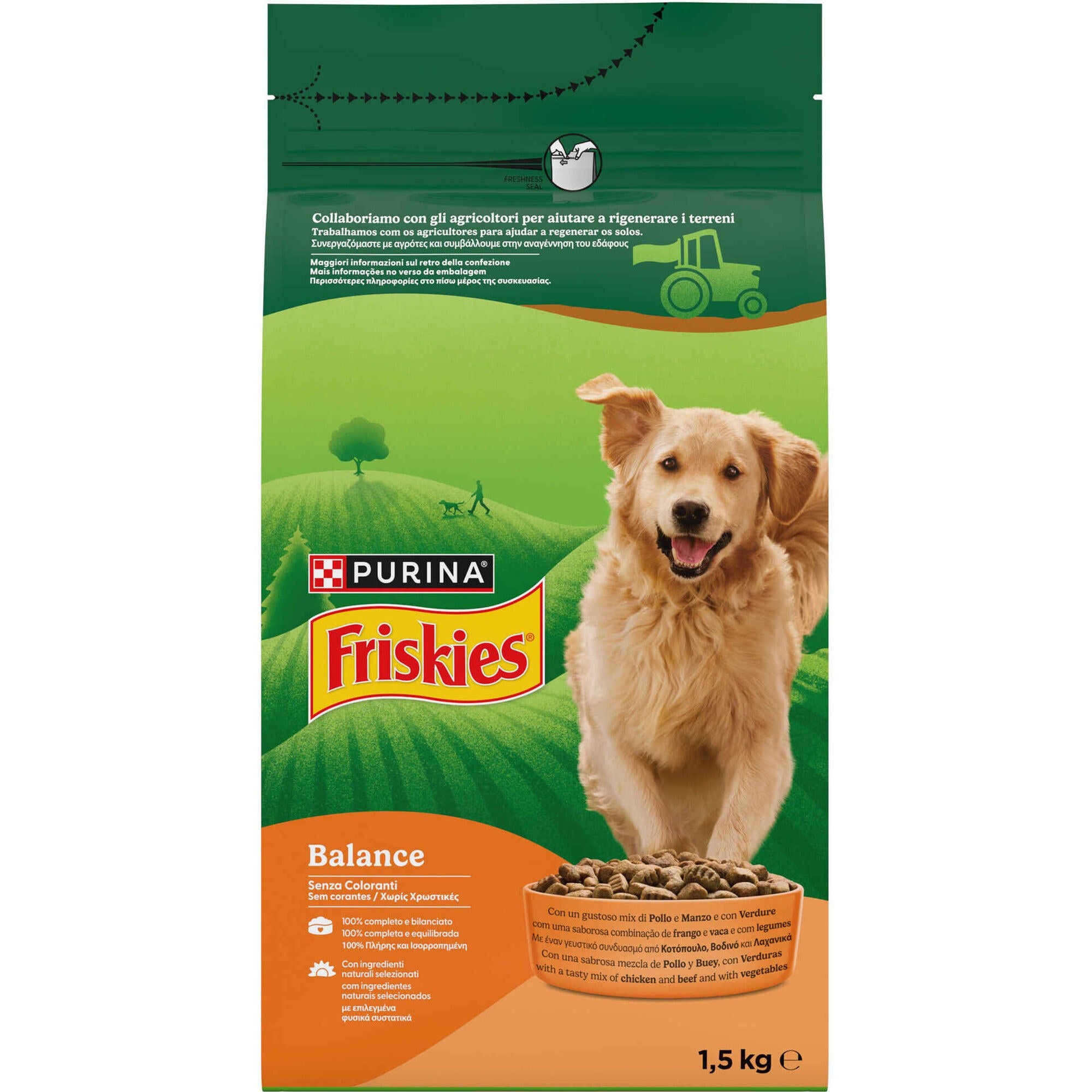 Purina Friskies Balance Ração para Cão Adulto Frango e Legumes 1,5 kg