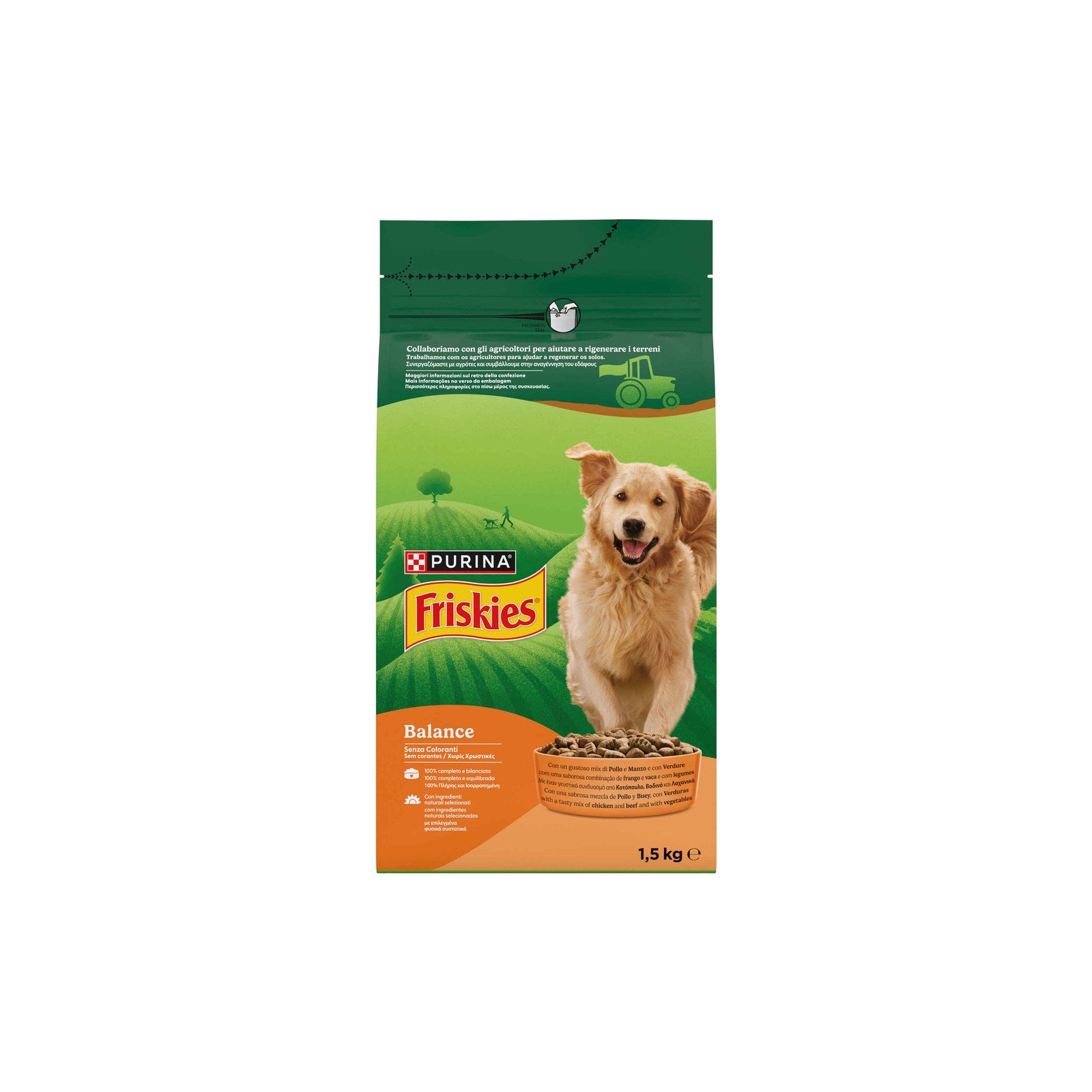 Purina Friskies Balance Ração para Cão Adulto Frango e Legumes 1,5 kg