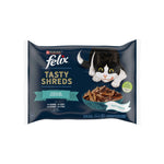 Comida Húmida para Gato Felix Tasty Shreds Seleção de Peixe 320 g 4x80 g