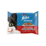 Purina Felix Comida Húmida Gato Adulto Seleção Carnes Gelatina 4x85g