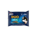 Comida Húmida Gato Purina Felix Duo Seleção Peixe 4x85 g